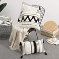 thumbnail image 4 of Boho Throw Pillow Cover Small Decorative Accent Pillow Case for Sofa Couch, Woven Tufted Pattern, 18x18 inch, 4 of 8