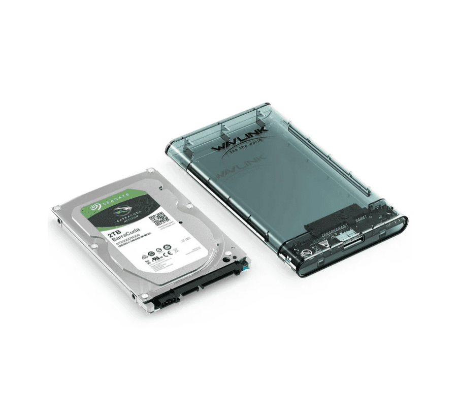 USB 3.0 to SATA External Hard Drive Enclosure for 2.5 inch 5mm/7mm/9.5mm SATA I/II/III HDD/SSD Support UASP Function, Max 4TB Tool-Free Design