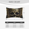 thumbnail image 4 of Honeii Vintage Gold Leaf Skull Decorative Throw Pillow Case - Elevate Your Couch, Sofa, or Bed with Stylish Home Decor, Perfect Gift Idea-16"x24", 4 of 6