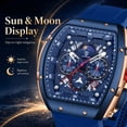 thumbnail image 5 of Watches for Men Multifunction Moon Phase Calendar Wrist Watches Luxury Quartz Waterproof Watch with Silicon Strap Gift for man, 5 of 8
