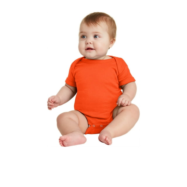 Body de manga corta para bebé Rabbit Skins™ Infant. RS4400 pieles de conejo RS4400