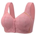 thumbnail image 1 of Comfortable Large Size Everyday Leisure Bra for Home Wear with Soft Front Wrap and Supportive Back Shine Without Underwire, 1 of 6