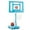 3.1-4.1FT Blue, variant on Danrelax Pool Basketball Hoop, Height Adjustable 3.9" to 6.9", Black PE Frame, Water Base, Includes Air Pump, 8-Inch Rubber Ball, Indoor & Outdoor Use