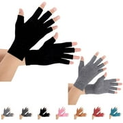 Brace Master 2 Pairs Arthritis Gloves, Compression Gloves for men and women (S, Pureblack+Gray)