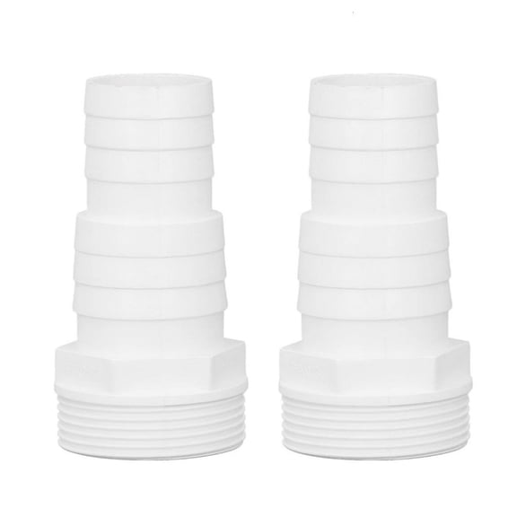 2Pcs Pool Hose Adapter 1-1/2inch Male Thread Plastic Pool Filter Hose Adapter