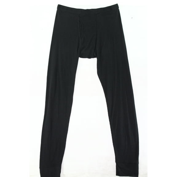Alfani NEW Solid Black Mens Size 3X Waffle Knit Thermal Underwear Pants