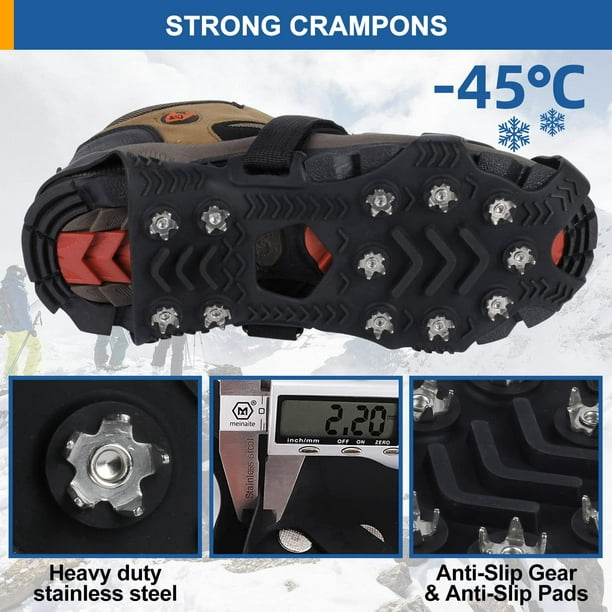 Crampons for Winter Boots, Upgraded Ice Cleats Stainless Steel