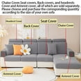thumbnail image 5 of Wear-Resistant Universal Sofa Cover, Stretch Couch Cushion Slipcovers Replacement, Anti-Slip L Shape Sofa Covers, Chaise Lounge Slipcover Single Seat (green), 5 of 8