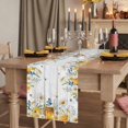 thumbnail image 2 of Table Runners 120 Inches Long Dress Scarves, Daisy Spring Floral Farmhouse Coffee/Dining/Kitchen Table Runner for Living Room, Farmhouse Botanical Green Leaves Wooden 13x120 Inch, 2 of 9