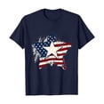 thumbnail image 4 of Women Short Sleeve Crew Neck T Shirts USA 250th Anniversary Stars and Stripes Print Summer Casual Lightweight Navy XXL, 4 of 4