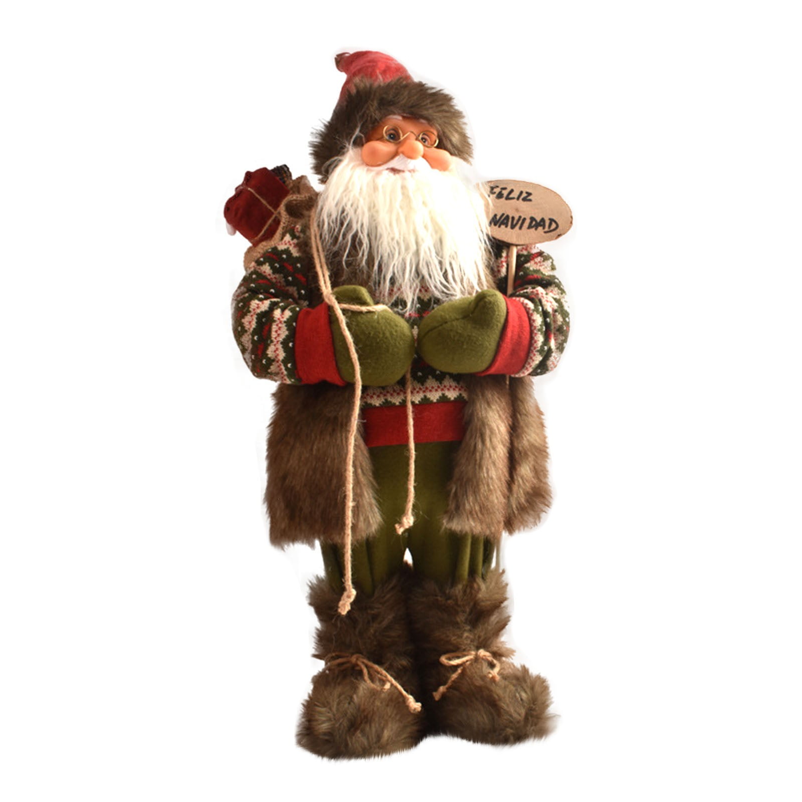Large Christmas Santa Decoration Claus Father Figure Standing Statue Xmas Doll