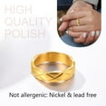 thumbnail image 4 of FindChic 14K Gold Plated Rings for Men Women Crossover Band Rings for Him 6mm/9mm Wide Size 7-12 Crossover Wedding Knucle Finger Ring Engagement Promise Rings Valentine's Birthday Day Gift, 4 of 9