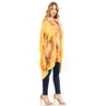 thumbnail image 4 of Sakkas Adalwin Third Tie Dye Desert Sun Circle Ponch Tunic Top Blouse W/Embroidery - 42-Mustard - One Size, 4 of 5