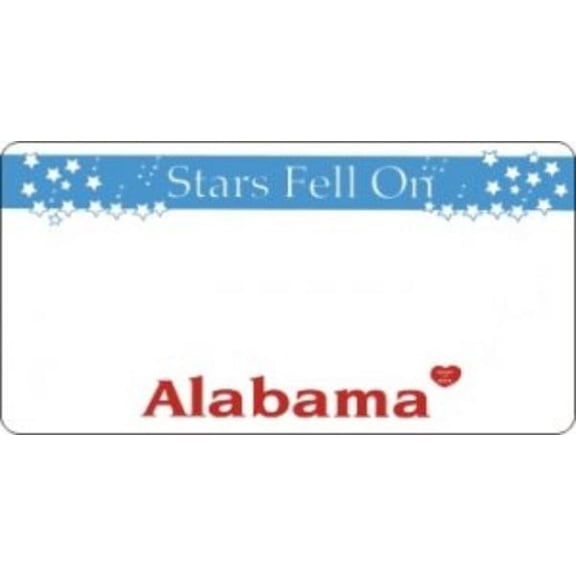 Design It Yourself Custom Alabama Plate #3. Free Personalization on Plate