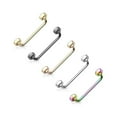 thumbnail image 4 of 16GA Flat Disc Ends 90 Degree Bent Staple Barbells for Surface 316L Surgical Steel Surface & Snake Eye Tongue Piercings, 4 of 4