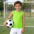 thumbnail image 2 of Boys Mesh Breathable Sleeveless Tank Top, Kids Quick Dry Solid Color Athletic Workout Vest, Casual Sports Undershirt for 5-12 Years, 2 of 6