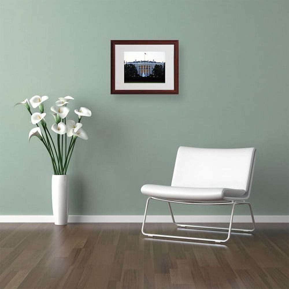 Trademark Fine Art "White House" Canvas Art by CATeyes, Wood Frame