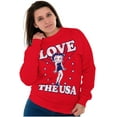 thumbnail image 3 of Betty Boop Cartoon Love The USA Women Crewneck Sweatshirt Brisco Brands M, 3 of 6
