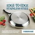 thumbnail image 6 of Farberware Brilliance 12.25 Inch Frying Pan, Induction Compatible, Metal Utensil and Dishwasher Safe, Stainless Steel, 6 of 14