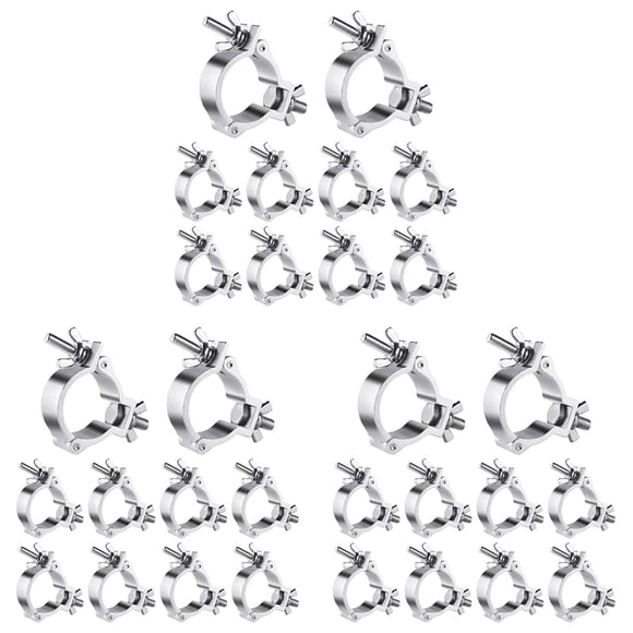 30Pcs 2 Inch Truss O Clamps,Aluminum Stage Light Clamps for Truss,220LB LED Par Light Clamps for 48-51Mm OD Tube / Pipe