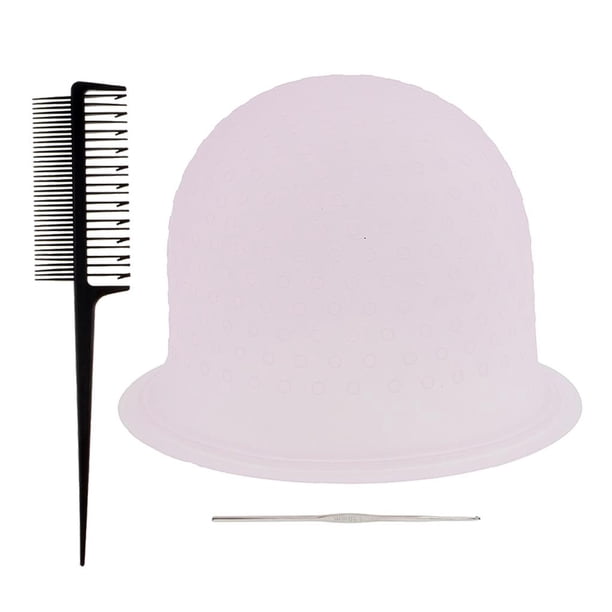 Gorro de tinte para el cabello de salón Fernando Casquillos Del Teñido Del cabellero Del Punto Culminante Del Silicón Con Los Ganchos Que El