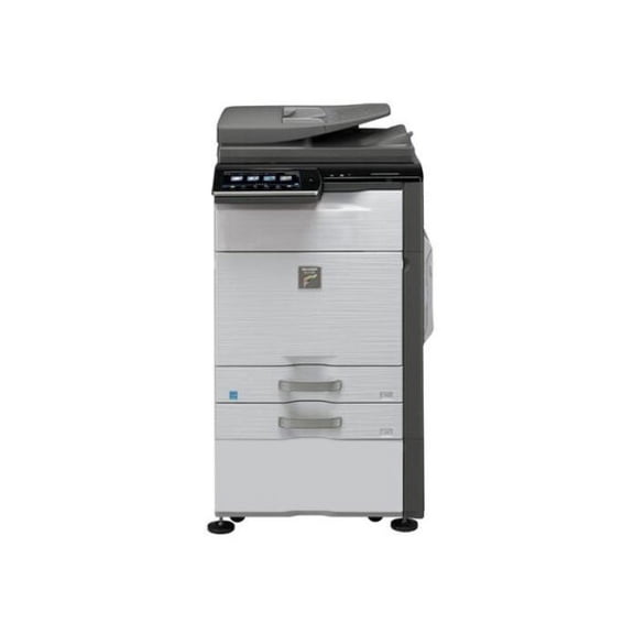 Sharp MX-5141N Tabloid-Size Color Laser Multifunction Copier – 51ppm, Copy, Print, Scan, Duplex, Network, 2 Trays, Cabinet
