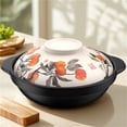 thumbnail image 2 of Large Capacity Ceramic Casserole Pot for Gas Stove Only, High Temperature Resistant Crack-Proof Clay Pot, Special Earthenware Pot for Home Kitchen Soup Stewing & Braising 2000ML, 2 of 6