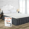 thumbnail image 1 of SGI Bedding 9 Inch Wrap Around Bed Skirt | Microfiber Bed Skirt | Fade Resistant, Wrinkle Free, Anti-static, Decorative, Extra Storage Space, Clutter-Free | California King, Dark Gray, 1 of 6