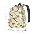thumbnail image 6 of Goofa Green Snake Pattern Backpack for Students – Large Capacity, Lightweight with Adjustable Shoulder Straps, Perfect for School, Travel, 6 of 8