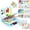 White Dinosaur, variant on Toddler Busy Board Montessori Toys for Boys, Sensory Book Educational Activities for Learning Fine Motor Skills, Birthday Gifts for Boys Toddlers, Travel Toys for Airplane Car, Blue Dinosaur
