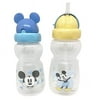 BABY STRAW CUPS 2 PACK - BOYS - DISNEY MICKEY MOUSE - YELLOW BLUE - SIPPERS EARS