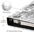 thumbnail image 3 of FORMRS 3 Ring Photo Album 4"x6" Self Adhesive Large Capacity PU Leather Cover, White Streets, 3 of 8