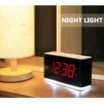 thumbnail image 5 of Alarm Clock Radio with Bluetooth, Dual Alarm, Nightlight, Dimmable Red LED Display, iTOMA, 5 of 7
