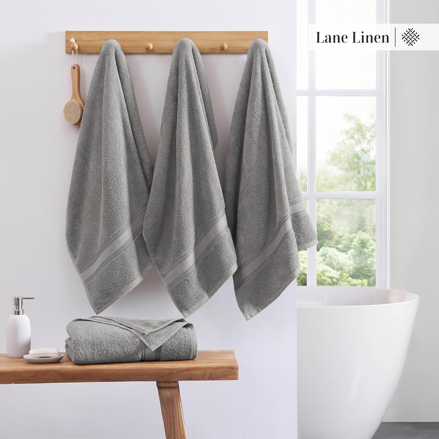 100% Cotton Bath Sheets Set of 4 (35"x66") - Zero Twist Cotton Extra Large Bath Towels Sets - Quick Dry, Soft & Absorbent Oversized Grey Towels Set - Pre Shrunk, Fade Resistant - Space Grey