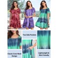 thumbnail image 2 of CRAYNER Women's Summer Beach Dresses Short Sleeve T Shirt Dress Casual A Line Flowy Swing Loose Dress Sundress with Pockets, M, 2 of 8