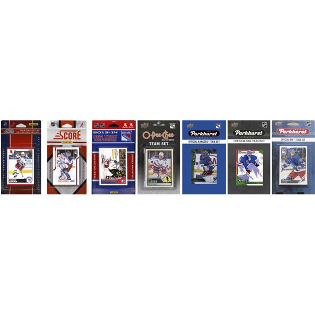 C&I Collectables NYR718TS NHL New York Rangers 7 Ensembles de Cartes à Collectionner sous Licence