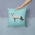thumbnail image 2 of Carolines Treasures BB8045PW1414 Silver Fox Blue Check Fabric Decorative Pillow, 14 x 14 in., 2 of 4