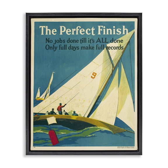 Stupell Industries Traditional Perfect Finish Antique Sailors Black Floating Frame Canvas Art, 17 x 21, by Marcus Jules
