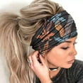 thumbnail image 6 of Zhaomeidaxi Headbands Yoga Wide Knot Hair Bands Sweat Printed Headwraps Elastic Turban Headscarfs Multicolor Headwear Outdoor Hair Accessories for Women and Girls, 6 of 8