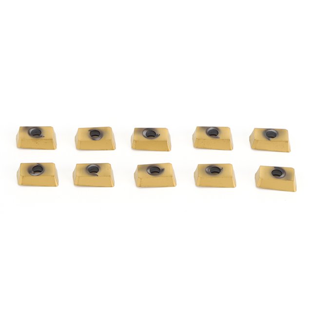 APMT1135 Carbide Insert, Abrasion Resistance High Efficiency 10Pcs Cemented Carbide Insert, Convenient To Replace For Milling Machines