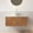 36''Bowl White Stone Vessel, variant on LHSHID 36"Wall-Mounted Brown Oak Plywood Cabinet and White Sintered Stone Countertop,NO Basin,NO Faucet and Sink Cover