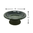 thumbnail image 4 of Birds and Beyond Hunter Green Lightweight Freestanding Clay Bird Bath Basin with 7.5"H Small Base Sand, 4 of 9