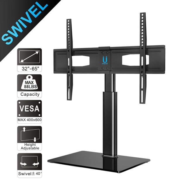 FITUEYES Height Adjustment Universal Table Top TV Stand for 32 to 60