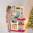 thumbnail image 4 of Guzom Play Kitchens- Role Play Kids Kitchen Playset with Real Cooking Spray and Water Boiling Sounds, 4 of 8
