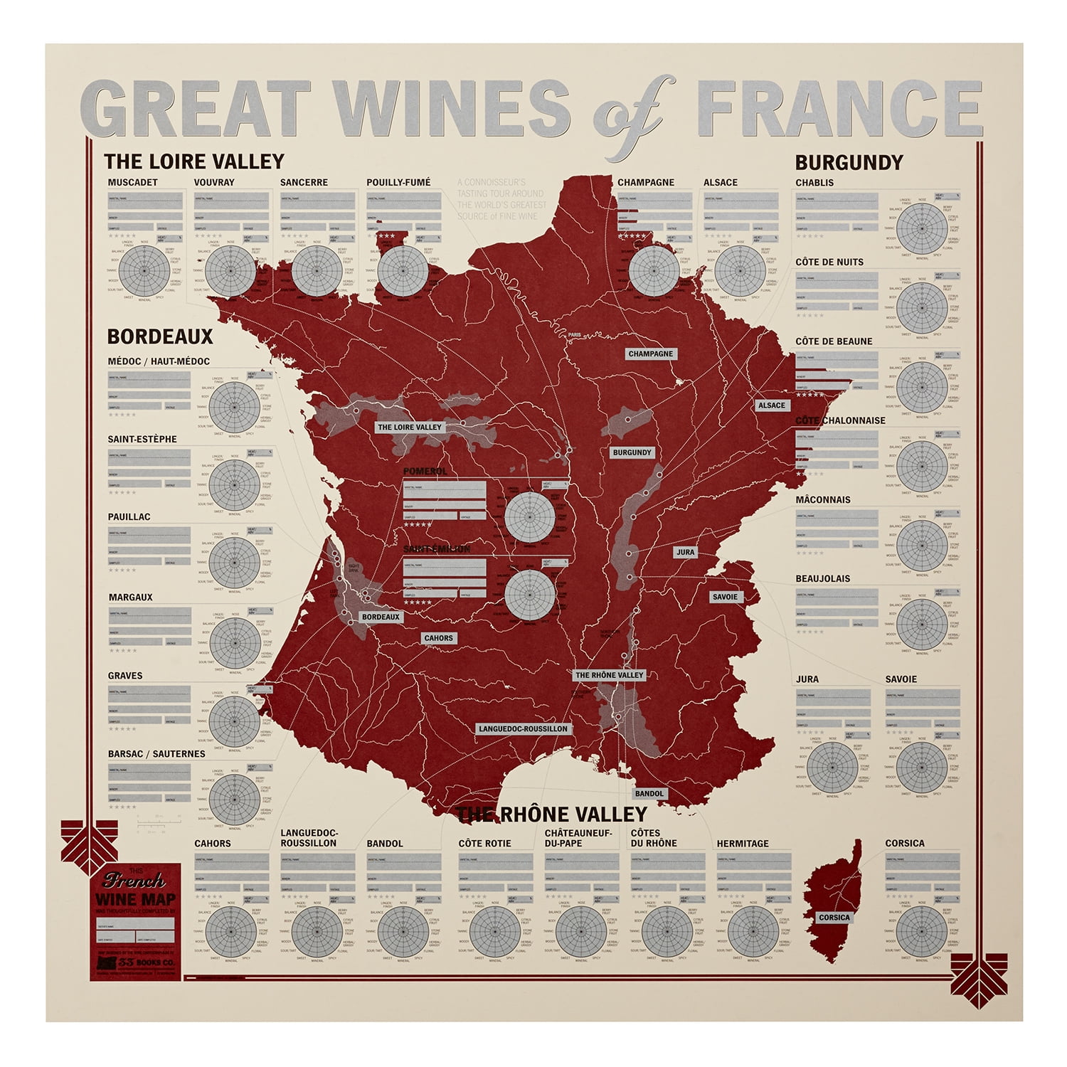 Great Wines of France Unique Map (Other)