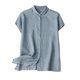 thumbnail image 2 of mfyjkho Tops De Moda Para Mujer, Camiseta De Tirantes De Verano Para Mujer, De Manga Corta, Lisa Y Con Cuello Vuelto Tops De Tallas Grandes L, 2 of 4