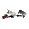 thumbnail image 2 of Camión volquete doble Kenworth W900 con remolque en rojo y cabina cromada es de metal fundido El equilibrio es de plástico de alto impacto unisex-niños, 2 of 4