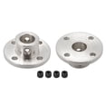 thumbnail image 1 of Acoplamiento de brida rígido de 10mm Diámetro interior H13*D16 Conector de eje de motor tono plateado 2PCS para piezas de bricolaje, 1 of 4