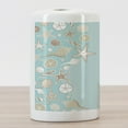 thumbnail image 3 of Shell Ceramic Toothbrush Holder, Thin Lines and Various Creative Seashells Beach Party Theme, Decorative Versatile Countertop for Bathroom, 4.5" X 2.7", Seafoam Warm Taupe, 3 of 4