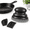 Black Fine Mesh, variant on Cast Iron Scrubber And Scraper Chain Mail Forning Dishes Stock Pots Pans Griddles Grills Dish Scouring Pads